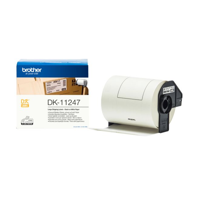 ORIGINAL Brother Etichette Nero su bianco DK-11247 Etichette , 103 x 164mm, bianche, 180 pezzi/rotolo - Brother - 4977766776936