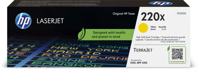 ORIGINAL HP toner giallo W2202X 220X ~5500 Seiten Cartuccia toner originale giallo LaserJet HP 220X - HP - 193808760310