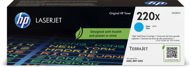 ORIGINAL HP toner ciano W2201X 220X ~5500 Seiten Cartuccia toner originale ciano LaserJet HP 220X - HP - 193808760303