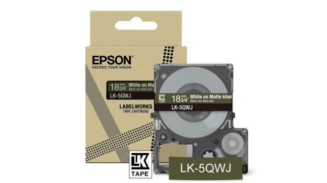 ORIGINAL Epson Nastro BiancosuKhaki LK-5QWJ C53S672089 - Epson - 8715946713786