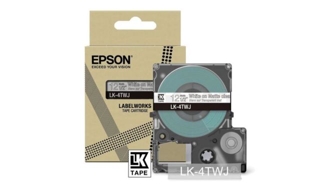 ORIGINAL Epson Nastro BiancosuTrasparente LK-4TWJ C53S672068 - Epson - 8715946713571