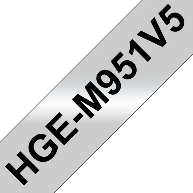 ORIGINAL Brother Nastro Nero su argento HGe-M951V5 HGE-M951V5 - Brother - 4977766684736