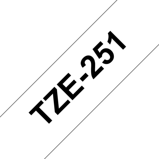 ORIGINAL Brother Nastro Nero su bianco TZe-251 TZ-251 24 mm x 8 m, laminato - Brother - 4977766685412