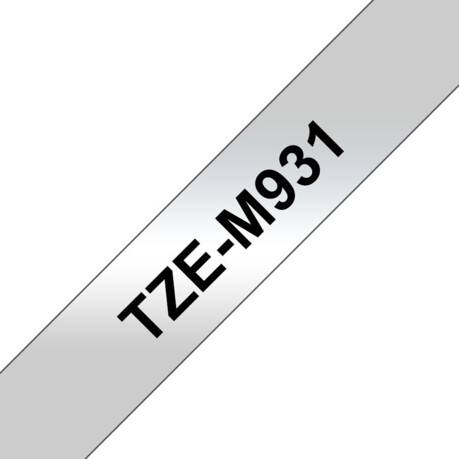 ORIGINAL Brother Nastro Nero su argento TZe-M931 TZ-M931 12 mm x 8 m, laminato - Brother - 4977766691802