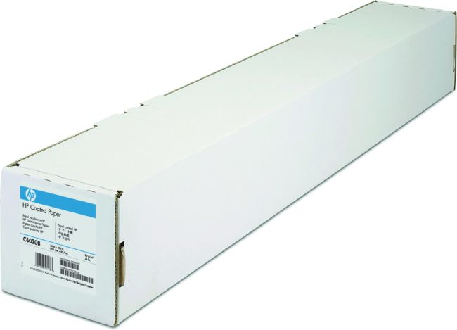 ORIGINAL HP Carta Bianco C6020B Coated Paper Carta patinata-914 mm x 45.7 m, 90 g/m², Opaca, Fibra di legno - HP - 848412012774