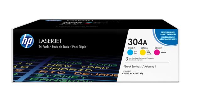 ORIGINAL HP Multipack ciano / magenta / giallo CF372AM 304A CC531A + CC532A + CC533A - HP - 887111403032