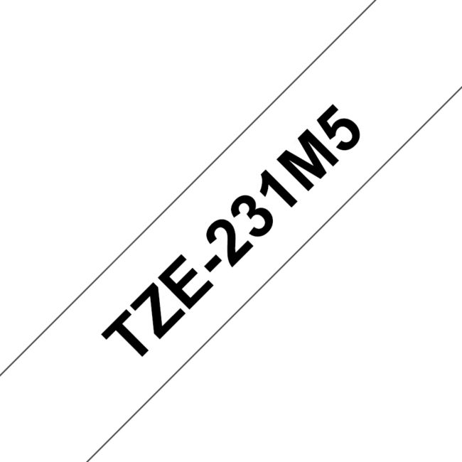 ORIGINAL Brother Nastro nerosuBianco TZe-231M5 - Brother - 4977766802796