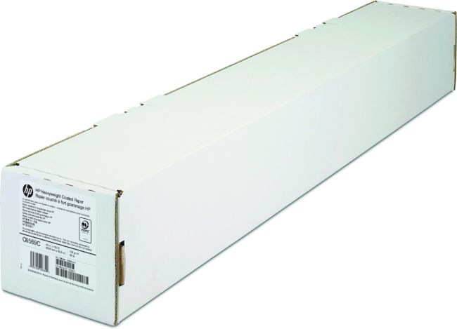ORIGINAL HP Carta Bianco C6569C Heavyweight Coated Paper 1067 mm x 30.5 m, 130 g/m², Opaca, Fibra di legno - HP - 848412013122