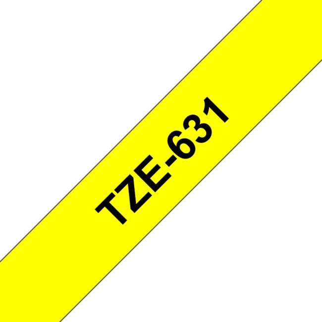 ORIGINAL Brother Nastro Nero su giallo TZe-631 TZ-631 12 mm x 8 m, laminato - Brother - 4977766686686