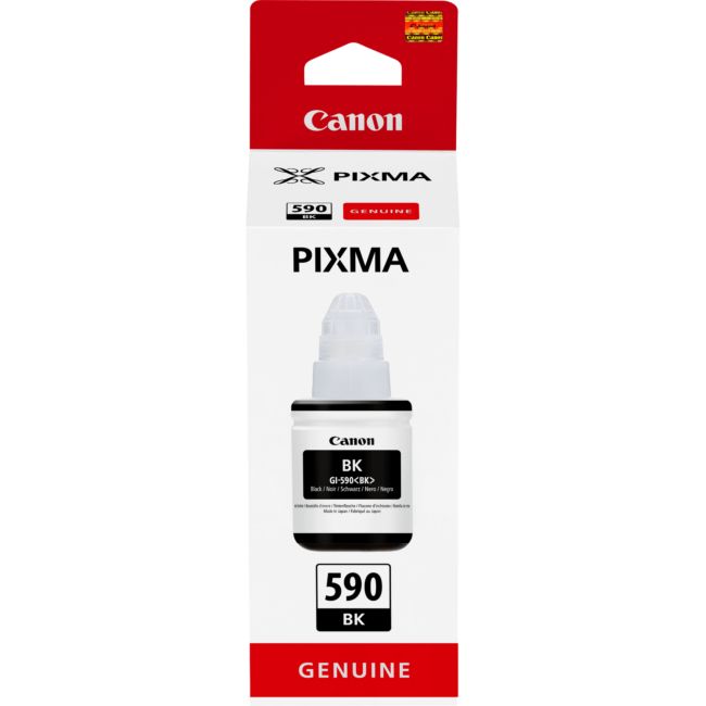 ORIGINAL Canon Cartuccia d'inchiostro nero GI-590bk 1603C001 ~6000 Seiten 135ml vasoio per l' inchiostro - Canon - 4549292074710