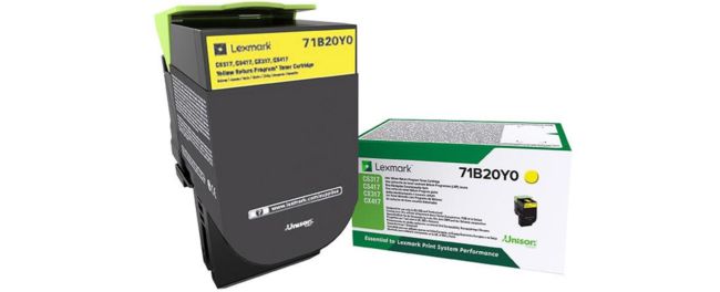 ORIGINAL Lexmark toner giallo 71B20Y0 CS/CX317/417/517 ~2300 Seiten - Lexmark - 734646641906