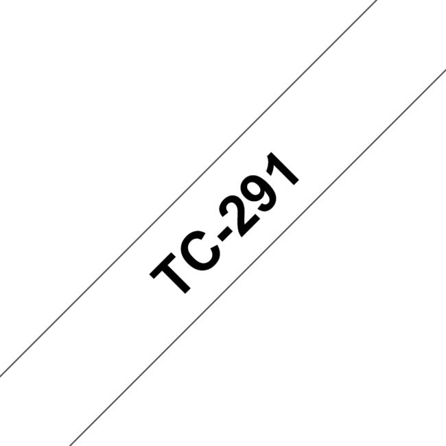 ORIGINAL Brother Nastro Nero su bianco TC-291 9 mm x 7,7 m, laminato - Brother - 4977766050708