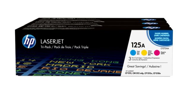 ORIGINAL HP Multipack ciano / magenta / giallo CF373AM 125A CB541A + CB542A + CB543A - HP - 887111403025