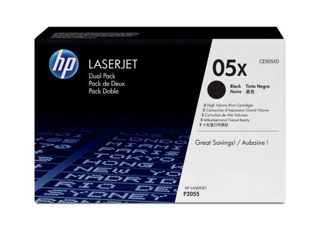 ORIGINAL HP Multipack nero CE505XD 05X pacco con 2 pezzi à 6.500 p. - HP - 884962660058