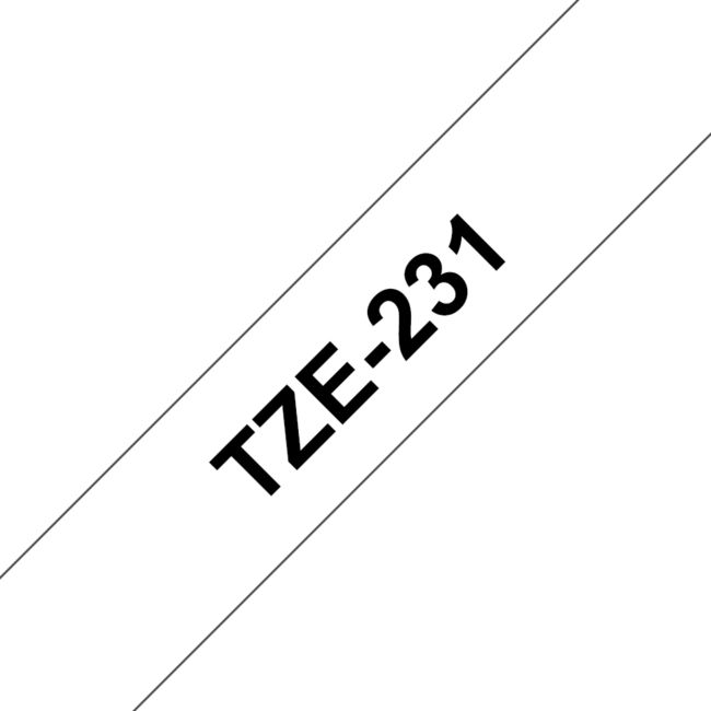 ORIGINAL Brother Nastro Nero su bianco TZe-231 TZ-231 12 mm x 8 m, laminato - Brother - 4977766685177