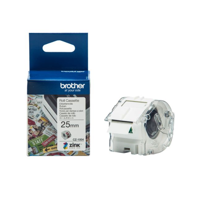 ORIGINAL Brother Etichette Bianco CZ-1004 25 mm Rotolo di etichette colorate 25 mm x 5 m, autoadesive - Brother - 4977766779302