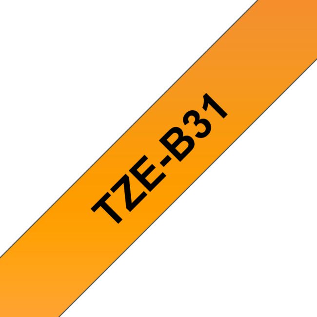 ORIGINAL Brother Nastro Nero su arancione TZe-B31 TZ-B31 12 mm x 5 m, laminato - Brother - 4977766691628