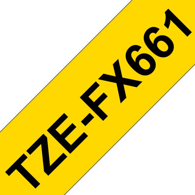 ORIGINAL Brother Nastro Nero su giallo TZe-FX661 - Brother - 4977766683906