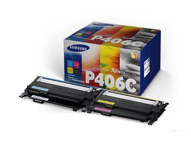 ORIGINAL Samsung Multipack nero / ciano / magenta / giallo CLT-P406C SU375A rainbow kit - Samsung - 8806085816572