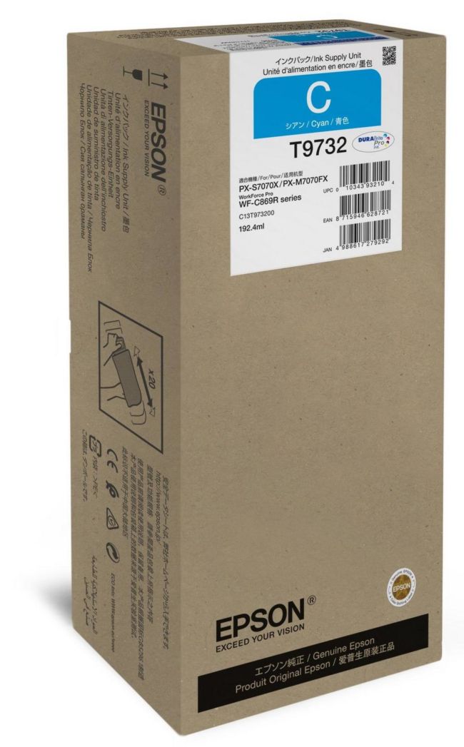 ORIGINAL Epson Cartuccia d'inchiostro ciano C13T97320N T9732 ~22000 Seiten 192,4ml - Epson - 8715946728834