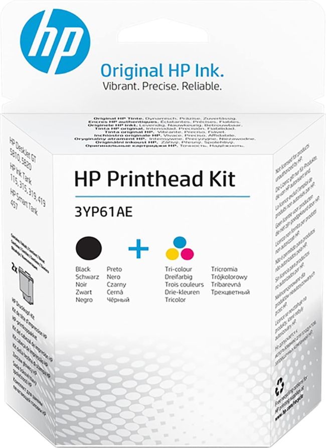 ORIGINAL HP Testina per stampa nero / ciano / magenta / giallo 3YP61AE Druckkopf-Kit - HP - 193424555116