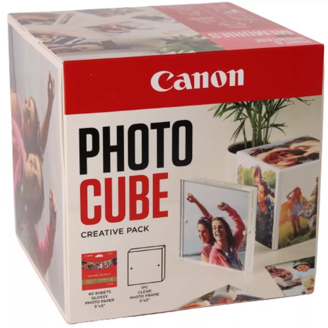 ORIGINAL Canon Value Pack Rosa PP-201 5x5 Photo Cube Creative Pack + 13x13 cm Fotopapier 40 Blatt - Canon - 8714574682341