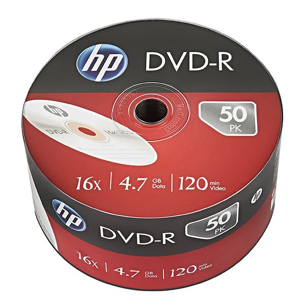 ORIGINAL HP Accessori per computer DME00070 DVD-R 4.7GB/120Min/16x Bulk Pack (50 Disc) - HP - 4710212142196