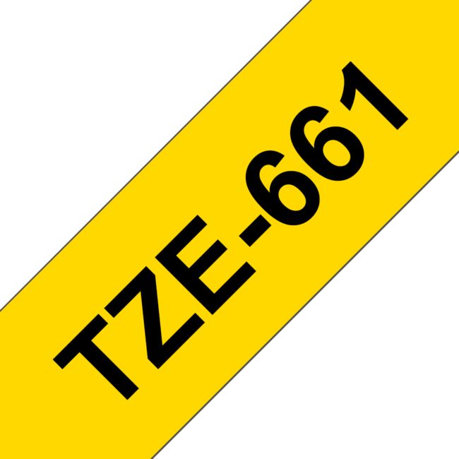ORIGINAL Brother Nastro Nero su giallo TZe-661 TZ-661 36 mm x 8 m, laminato - Brother - 4977766686778