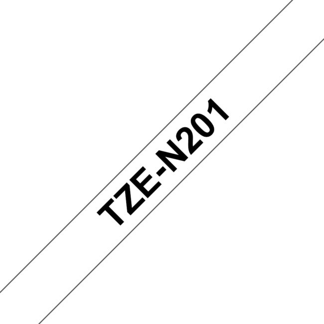 ORIGINAL Brother Nastro Nero su bianco TZe-N201 TZ-N201 3,5 mm x 8 m, non laminato - Brother - 4977766692762