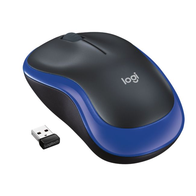ORIGINAL Logitech Accessori per computer Blu 910-002239 M185 - Maus Mouse Logitech, senza fili, 2,4 GHz, ricevitore wireless (USB), portata 10 m, 3 pulsanti, 1000 DPI, rotella di scorrimento a 2 vie, blu - Logitech - 5099206028852