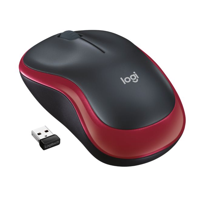 ORIGINAL Logitech Accessori per computer Rosso 910-002240 M185 - Maus Mouse wireless Logitech, 2,4 GHz, ricevitore wireless (USB), portata 10 m, 3 pulsanti, 1000 DPI, rotella di scorrimento a 2 vie, rosso - Logitech - 5099206028869