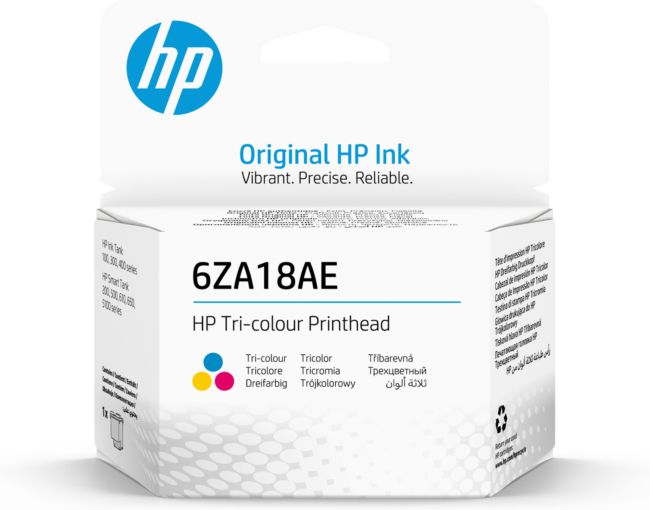 ORIGINAL HP Testina per stampa ciano / magenta / giallo 6ZA18AE 100/300/400 Serie Testina di stampa originale 6ZA18AE, tricromia - HP - 193905589876