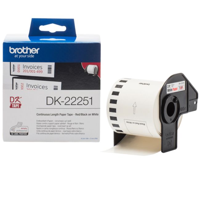 ORIGINAL Brother Etichette nero / Blu / Bianco DK-22251 - Brother - 4977766766746