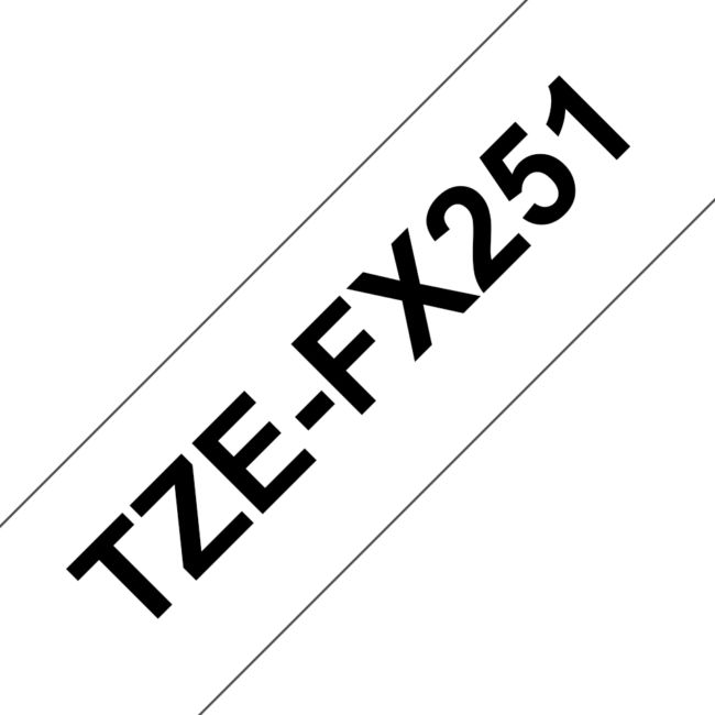 ORIGINAL Brother Nastro Nero su bianco TZe-FX251 TZ-FX251 24 mm x 8 m, laminato - Brother - 4977766692526