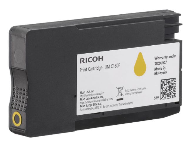 ORIGINAL Ricoh Cartuccia d'inchiostro giallo 408520 Yellow IJM C180F ~1600 Seiten - Ricoh - 4961311967795