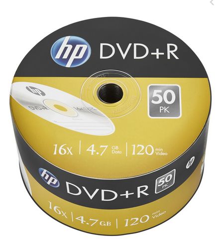 ORIGINAL HP Accessori per computer DRE00070 DVD+R 4.7GB/120Min/16x Bulk Pack (50 Disc) - HP - 4710212142202