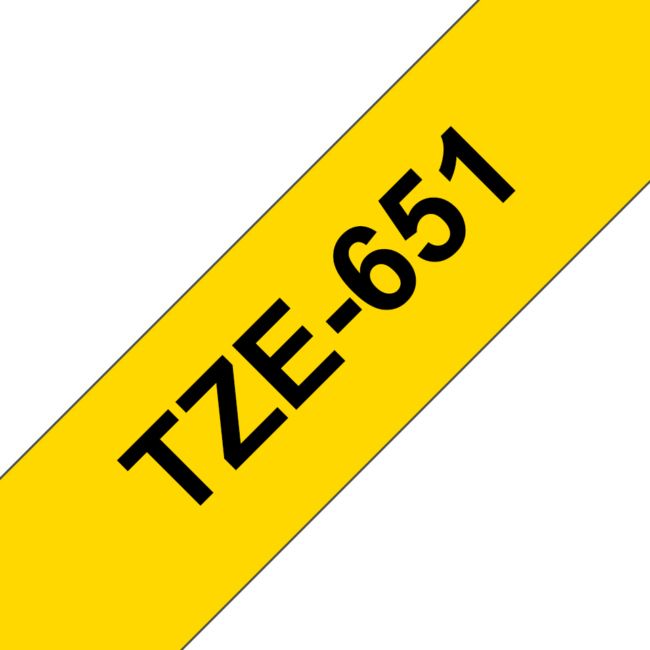 ORIGINAL Brother Nastro Nero su giallo TZe-651 TZ-651 24 mm x 8 m, laminato - Brother - 4977766686747