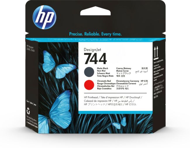 ORIGINAL HP Testina per stampa Nero (opaco) / Rosso F9J88A 744 - HP - 725184104510