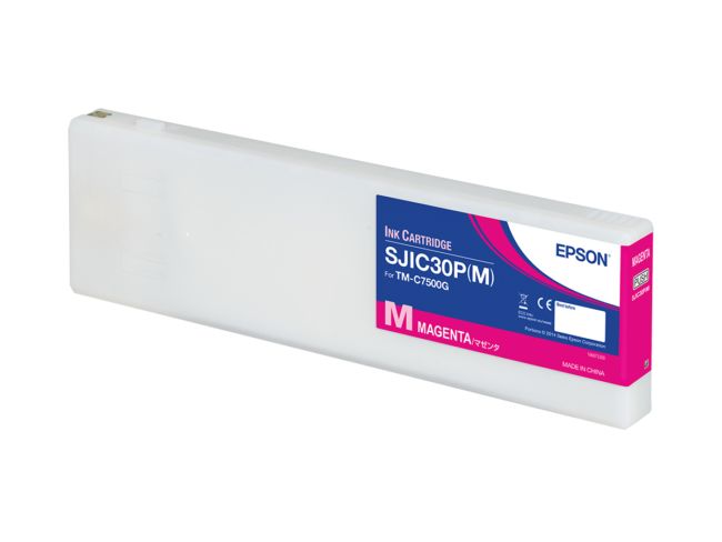 ORIGINAL Epson Cartuccia d'inchiostro magenta C33S020641 SJIC30P-M 294,3ml SJIC30P(M): Ink cartridge for ColorWorks C7500G (Magenta) - Epson - 8715946552606