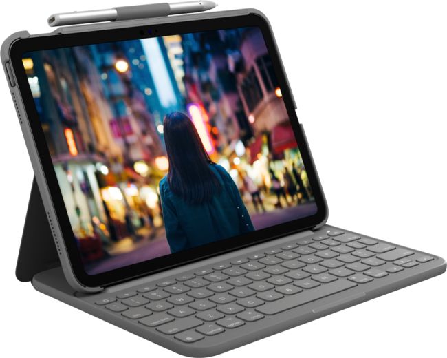 ORIGINAL Logitech Accessori per computer Grigio 920-011423 Slim Folio für iPad - Logitech - 5099206107427