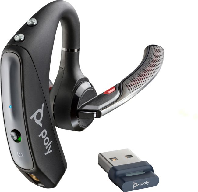 ORIGINAL HP Poly Accessori per computer nero 7K2F3AA Voyager 5200 USB-A Cuffie Bluetooth Poly Voyager 5200 USB-A + dongle BT700 - HP Poly - 0197192519974