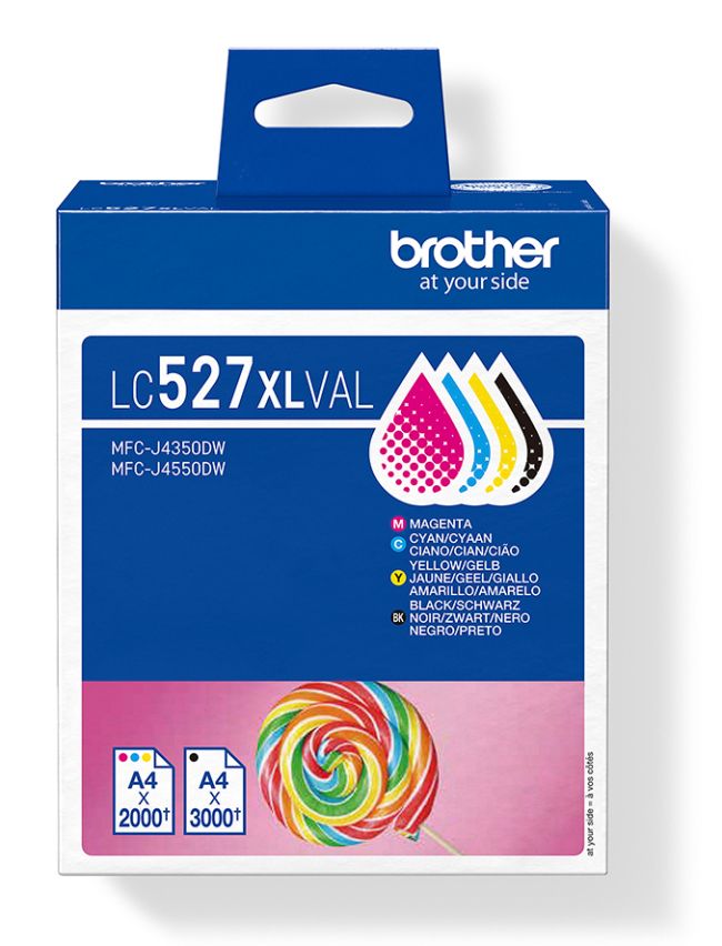 ORIGINAL Brother Multipack nero / ciano / magenta / giallo LC527XLVAL LC527XLVAL ~9000 Seiten - Brother - 4977766842211