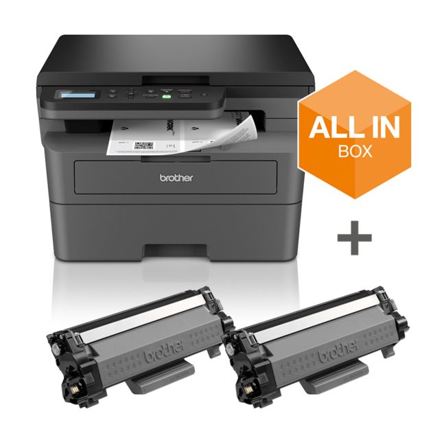 ORIGINAL Brother stampante DCP-L2627DWXL DCPL2627DWXLRE1 A4, Laser, LCD, 1200 x 1200dpi, 0.39 kWh/settimana, 128MB, USB 2.0 Hi-Speed, 410 x 399 x 272mm - 11.20kg - Brother - 4977766831345